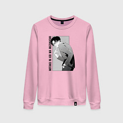 Свитшот хлопковый женский Хиротака Нифудзи, цвет: светло-розовый