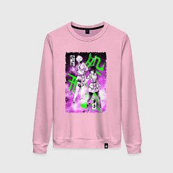 Свитшот хлопковый женский Инструктор и ученица, цвет: светло-розовый