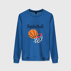 Свитшот хлопковый женский Game Basketball, цвет: синий