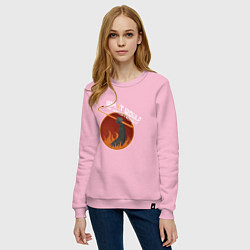 Свитшот хлопковый женский Escape from City 17, цвет: светло-розовый — фото 2