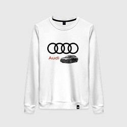 Свитшот хлопковый женский Audi Prestige, цвет: белый