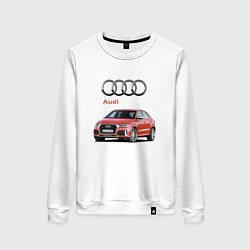 Свитшот хлопковый женский Audi Germany Prestige, цвет: белый