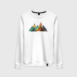 Свитшот хлопковый женский Хайкинг и Походы, цвет: белый