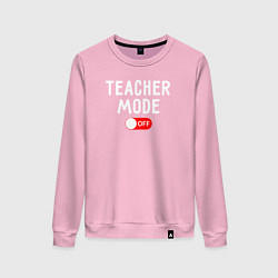 Свитшот хлопковый женский Учительский мод отключен, цвет: светло-розовый