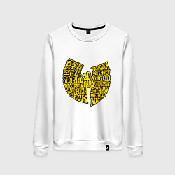 Свитшот хлопковый женский Wu Names, цвет: белый