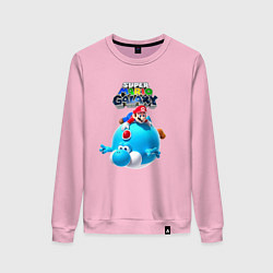 Свитшот хлопковый женский Super Mario Galaxy Nintendo, цвет: светло-розовый