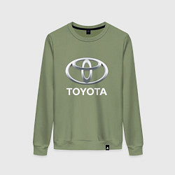 Свитшот хлопковый женский TOYOTA 3D Logo, цвет: авокадо