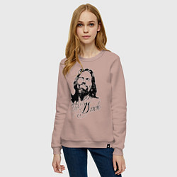 Свитшот хлопковый женский The Big Dude, цвет: пыльно-розовый — фото 2