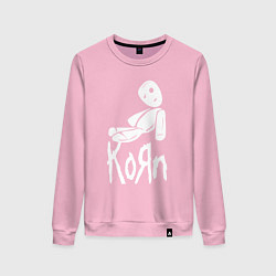 Свитшот хлопковый женский Korn КоРн, цвет: светло-розовый