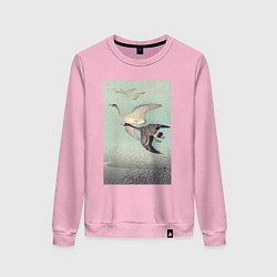 Свитшот хлопковый женский Great Geese in Flight, цвет: светло-розовый