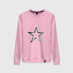 Свитшот хлопковый женский Звезда star, цвет: светло-розовый