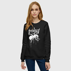Свитшот хлопковый женский Draw white logo - Ant, цвет: черный — фото 2