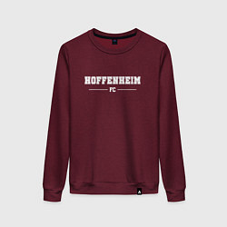 Свитшот хлопковый женский Hoffenheim Football Club Классика, цвет: меланж-бордовый