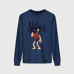 Свитшот хлопковый женский The neverhood - Klaymen, цвет: тёмно-синий