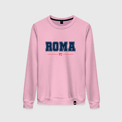 Свитшот хлопковый женский Roma FC Classic, цвет: светло-розовый
