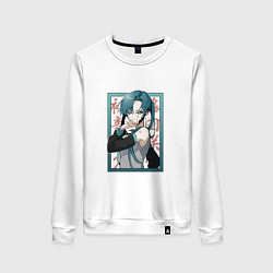 Свитшот хлопковый женский Hatsune Miku Drain, цвет: белый