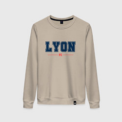 Свитшот хлопковый женский Lyon FC Classic, цвет: миндальный