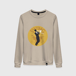 Свитшот хлопковый женский Swing, цвет: миндальный