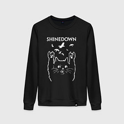 Женский свитшот Shinedown Рок кот