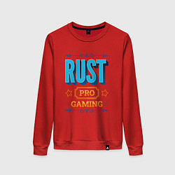 Свитшот хлопковый женский Игра Rust PRO Gaming, цвет: красный