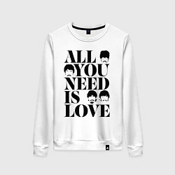 Женский свитшот ALL YOU NEED IS LOVE THE BEATLES