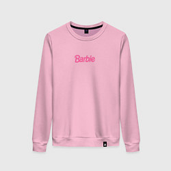 Свитшот хлопковый женский Barbie mini logo, цвет: светло-розовый