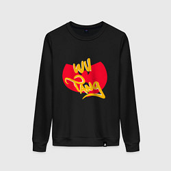 Свитшот хлопковый женский Wu-Tang Red, цвет: черный