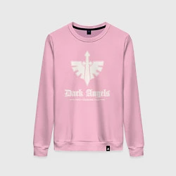 Свитшот хлопковый женский Темные ангелы лого винтаж, цвет: светло-розовый