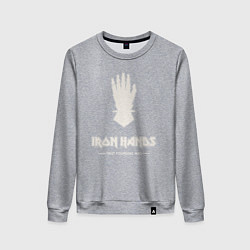 Свитшот хлопковый женский Железные руки лого винтаж, цвет: меланж