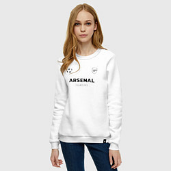 Свитшот хлопковый женский Arsenal Униформа Чемпионов, цвет: белый — фото 2