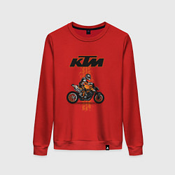 Свитшот хлопковый женский KTM Moto theme, цвет: красный