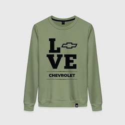 Свитшот хлопковый женский Chevrolet Love Classic, цвет: авокадо