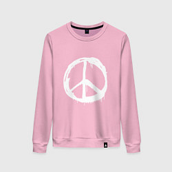 Свитшот хлопковый женский Pacific symbol white, цвет: светло-розовый