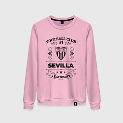 Свитшот хлопковый женский Sevilla: Football Club Number 1 Legendary, цвет: светло-розовый