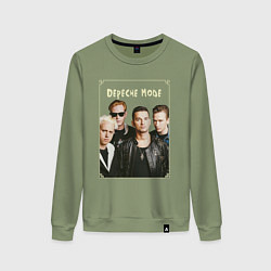 Свитшот хлопковый женский Keep Calm and Enjoy the Silence - Depeche Mode, цвет: авокадо