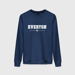 Свитшот хлопковый женский Everton Football Club Классика, цвет: тёмно-синий