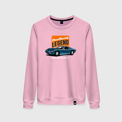 Свитшот хлопковый женский Street racing Legend, цвет: светло-розовый