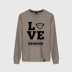 Свитшот хлопковый женский Genesis Love Classic, цвет: утренний латте