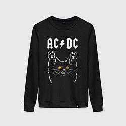 Женский свитшот AC DC rock cat