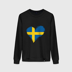 Женский свитшот Сердце - Швеция
