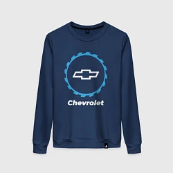 Свитшот хлопковый женский Chevrolet в стиле Top Gear, цвет: тёмно-синий