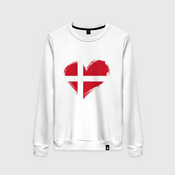 Женский свитшот Сердце - Дания