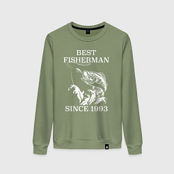 Женский свитшот Лучший рыбак с 1993 года