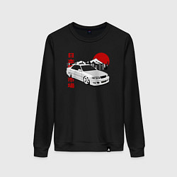 Свитшот хлопковый женский Chaser JZX100 Tourer V, цвет: черный