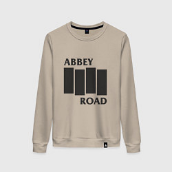 Свитшот хлопковый женский Abbey Road - The Beatles, цвет: миндальный