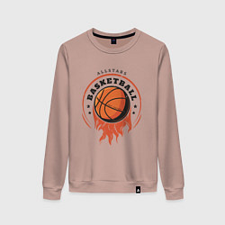 Свитшот хлопковый женский Allstars Basketball, цвет: пыльно-розовый