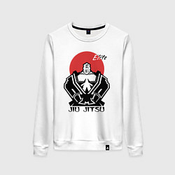 Женский свитшот Jiu Jitsu red sun logo