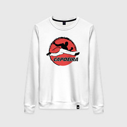 Свитшот хлопковый женский Capoeira - fighter jump, цвет: белый