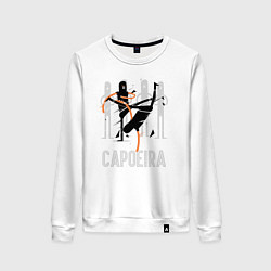 Свитшот хлопковый женский Capoeira contactless combat, цвет: белый