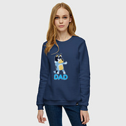 Свитшот хлопковый женский Doggy Dad, цвет: тёмно-синий — фото 2